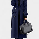 Rosabelle - Manteau long à double boutonnage coupe ajustée