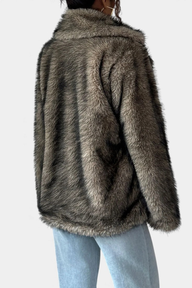 Noëlle - Manteau en peluche allure affirmée