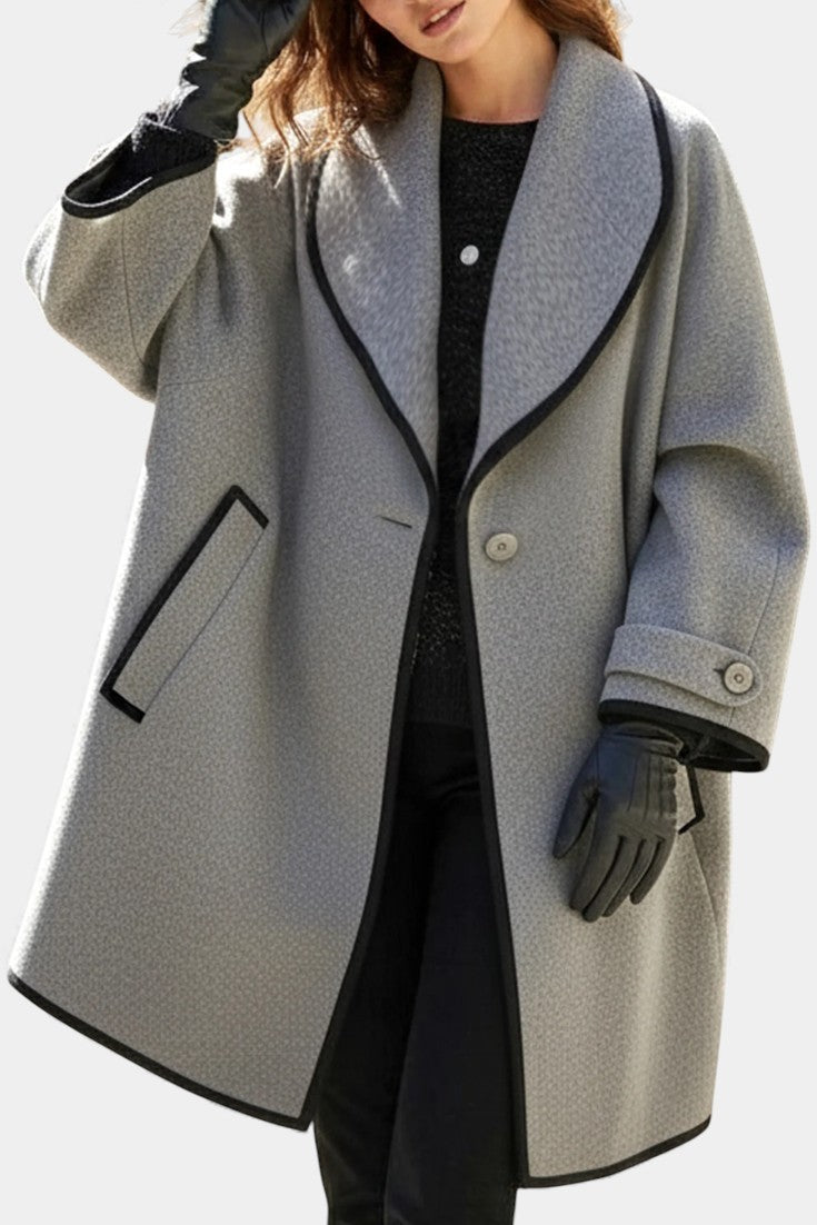 Maud - Manteau à grand col allure affirmée