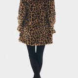 Nadine - Manteau long en peluche à capuche