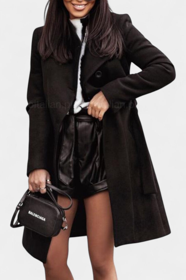 Odette - Manteau long à ceinture