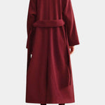 Éléonore - Manteau long portefeuille à ceinture