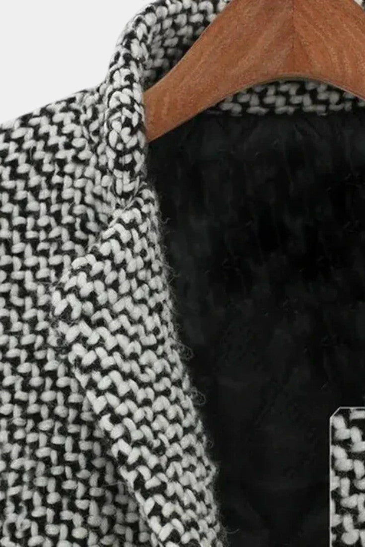 Yasmine - Manteau long texturé coupe ajustée