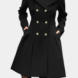 Aurélie - Manteau trapèze à double boutonnage