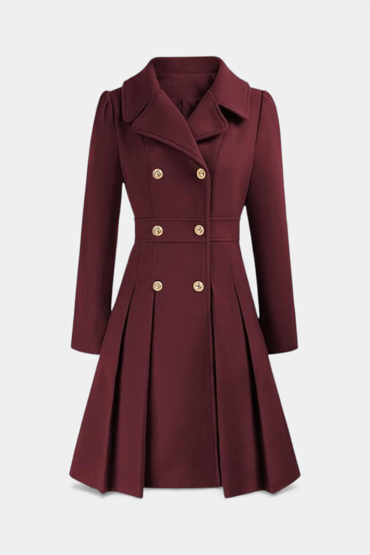 Aurélie - Manteau trapèze à double boutonnage