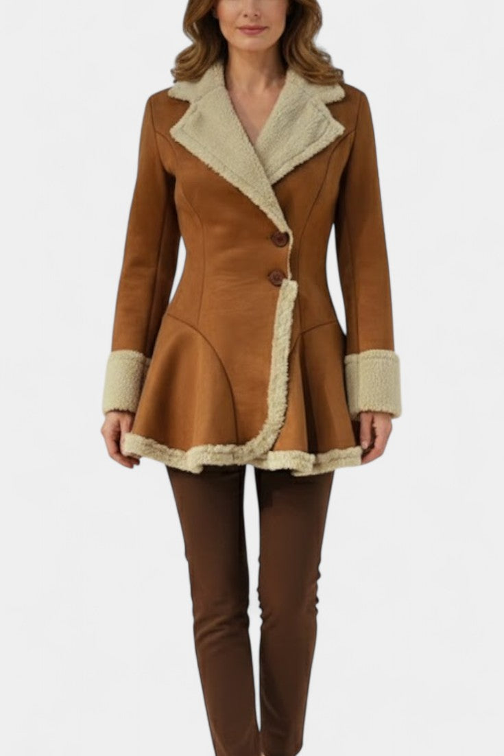 Agathe - Manteau cintré évasé à boutons