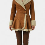 Agathe - Manteau cintré évasé à boutons