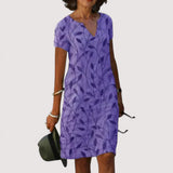 Jeanne™ | Robe à décolleté en V avec imprimé