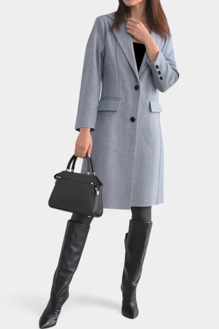 Vivienne - Manteau mi-long coupe ajustée
