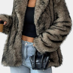 Noëlle - Manteau en peluche allure affirmée