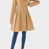 Aurélie - Manteau trapèze à double boutonnage