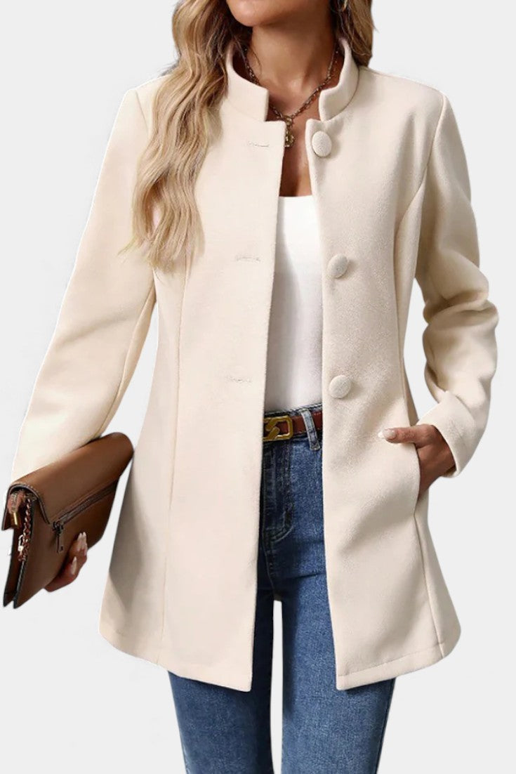 Pierrette - Manteau à col haut coupe ajustée