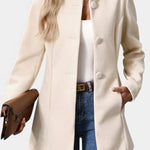 Pierrette - Manteau à col haut coupe ajustée