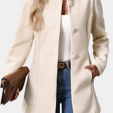 Pierrette - Manteau à col haut coupe ajustée