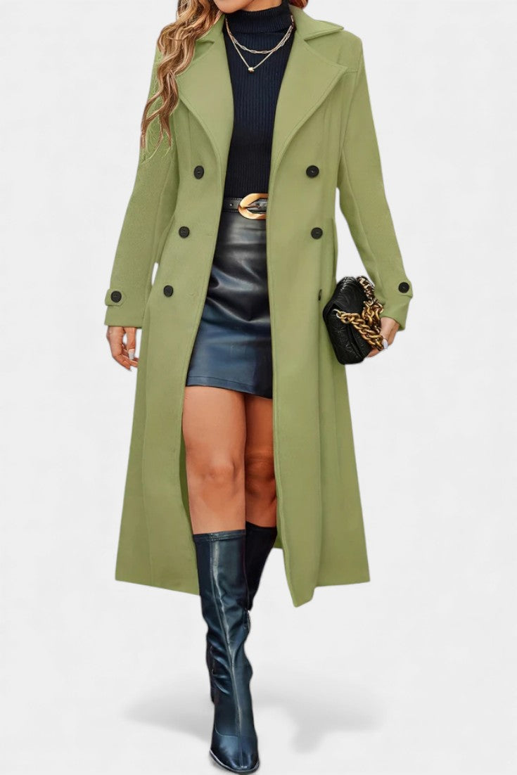 Philippine - Manteau long à double boutonnage et revers