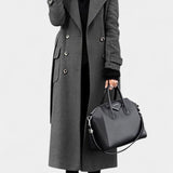 Rosabelle - Manteau long à double boutonnage coupe ajustée