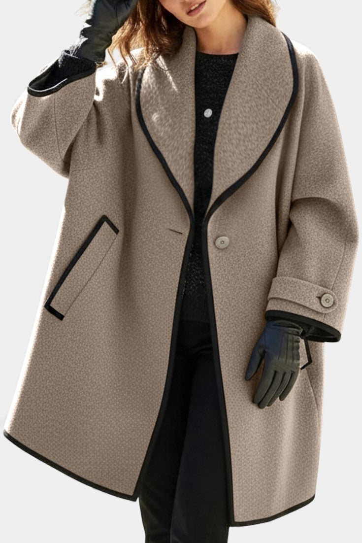 Maud - Manteau à grand col allure affirmée