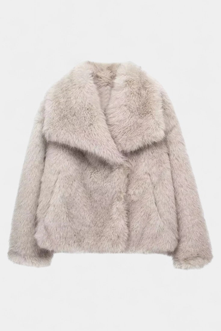 Laurence - Manteau oversize en peluche allure affirmée
