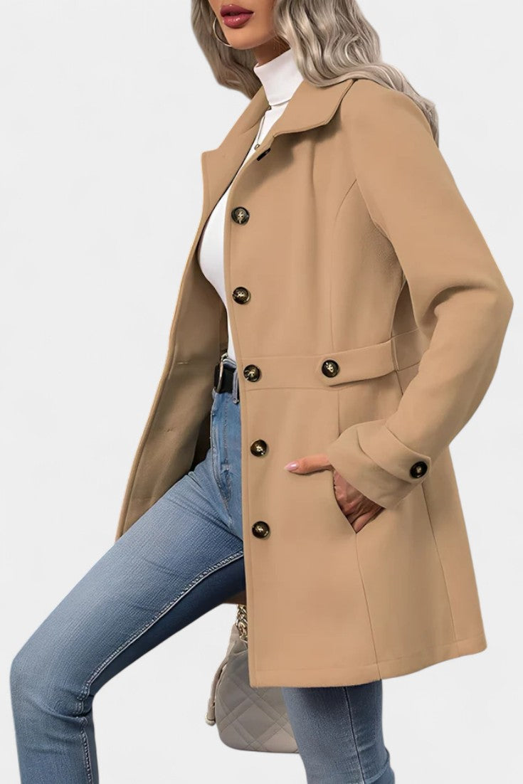 Renée - Manteau à ceinture coupe ajustée