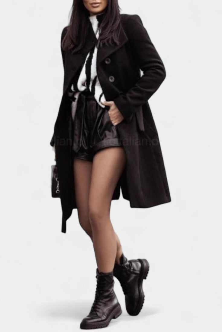 Odette - Manteau long à ceinture