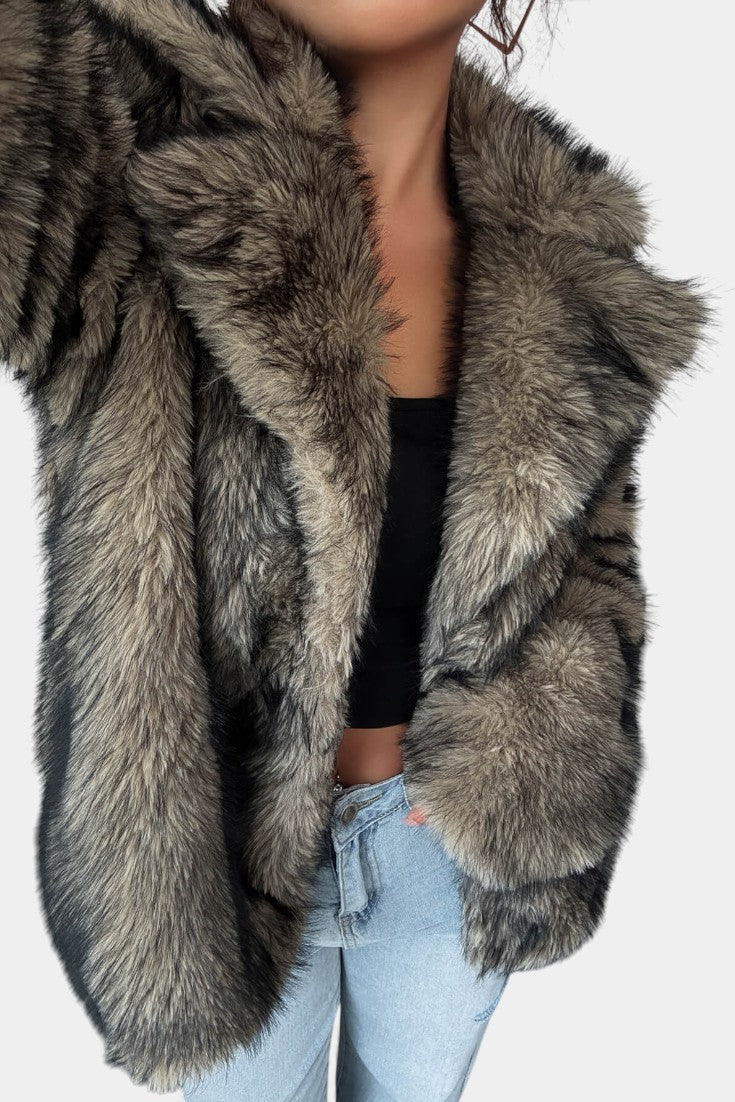 Noëlle - Manteau en peluche allure affirmée