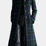Valentine - Manteau midi à carreaux coupe ajustée