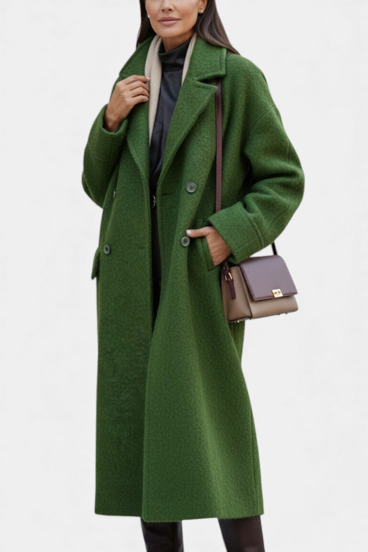 Cornélie - Manteau long oversize à double boutonnage