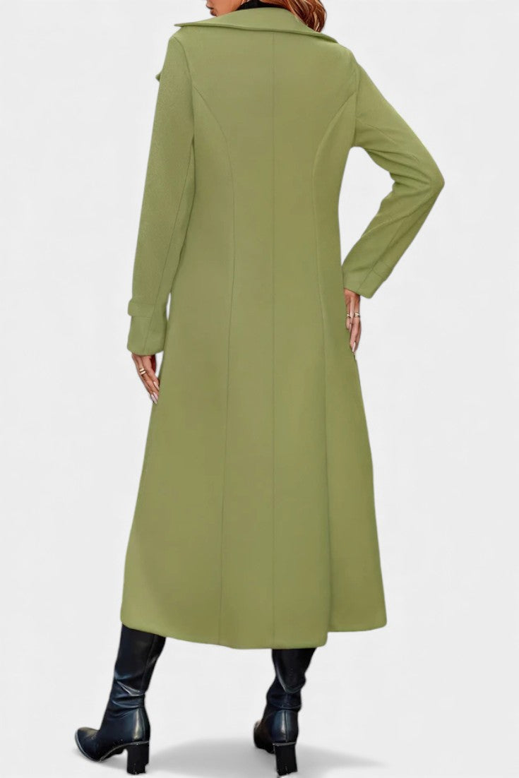 Philippine - Manteau long à double boutonnage et revers