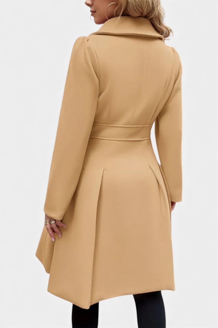Aurélie - Manteau trapèze à double boutonnage