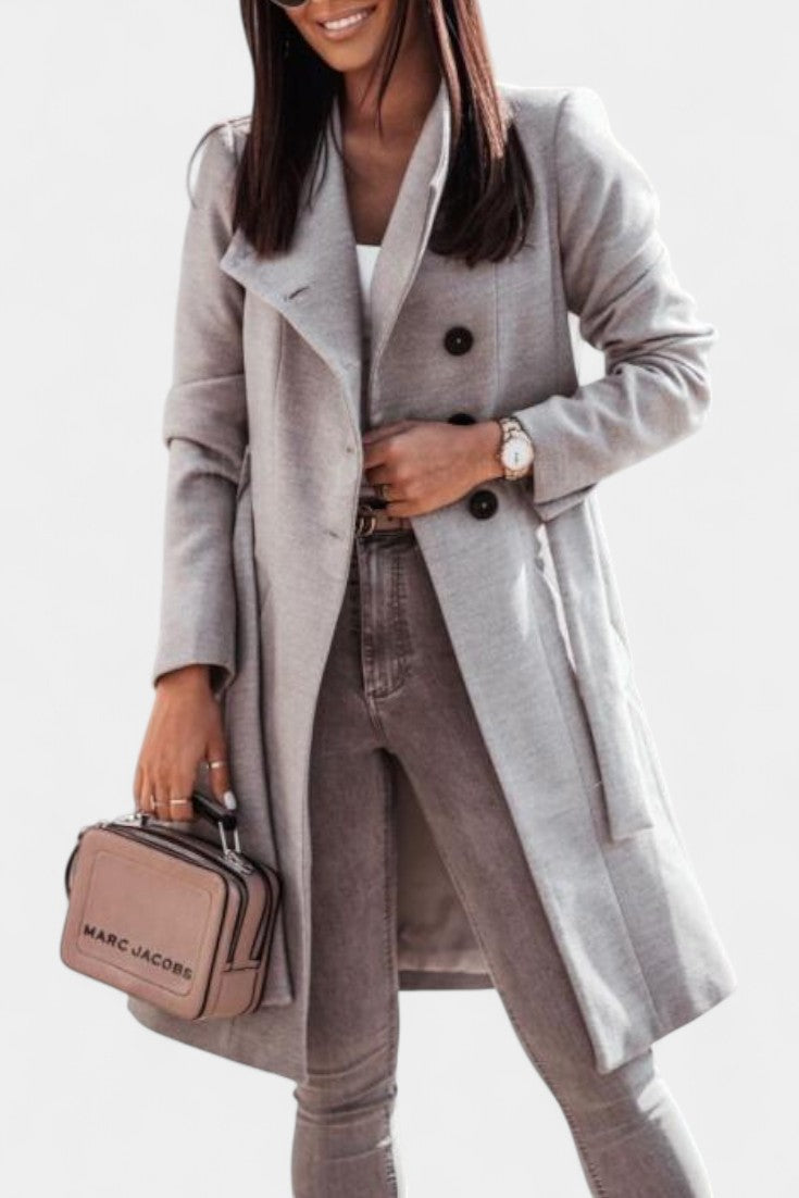 Odette - Manteau long à ceinture