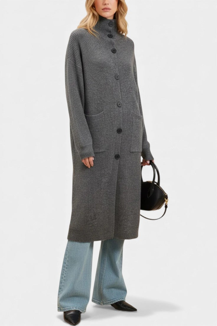 Amélie - Manteau long à col roulé