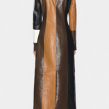 Nathalie - Manteau long à empiècements