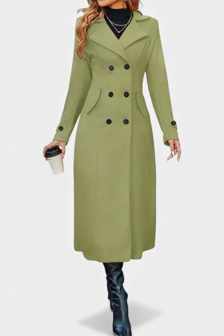 Philippine - Manteau long à double boutonnage et revers