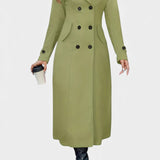 Philippine - Manteau long à double boutonnage et revers