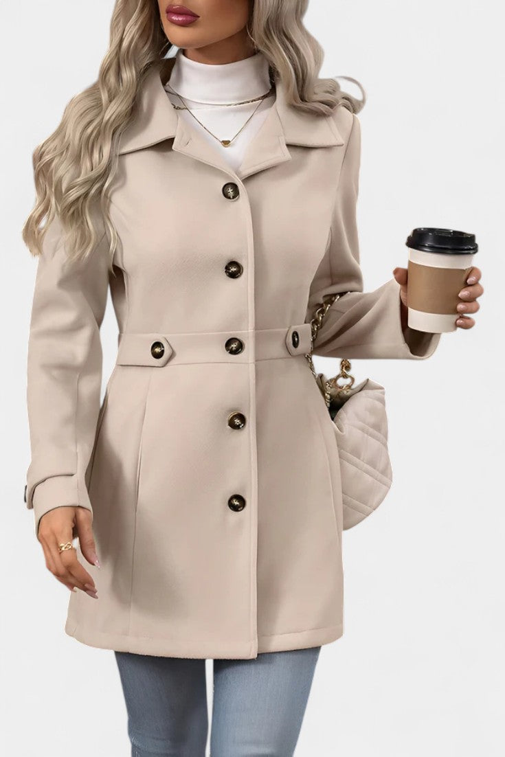 Renée - Manteau à ceinture coupe ajustée