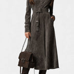Margaux - Manteau long façon western à ceinture