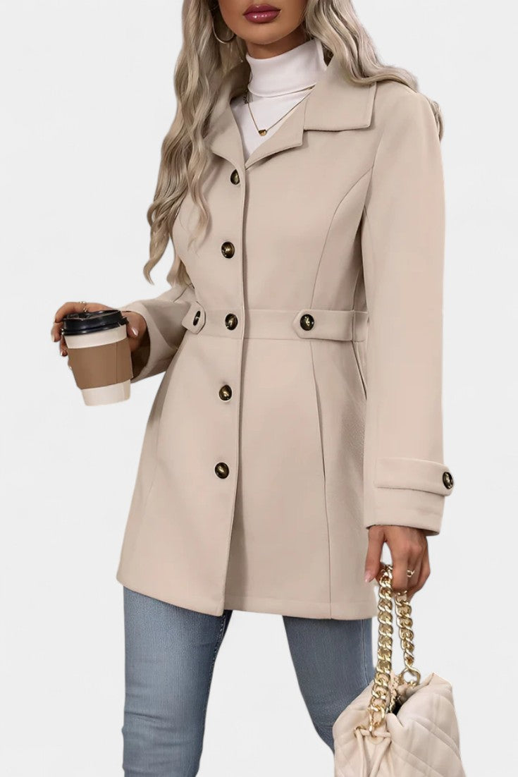 Renée - Manteau à ceinture coupe ajustée