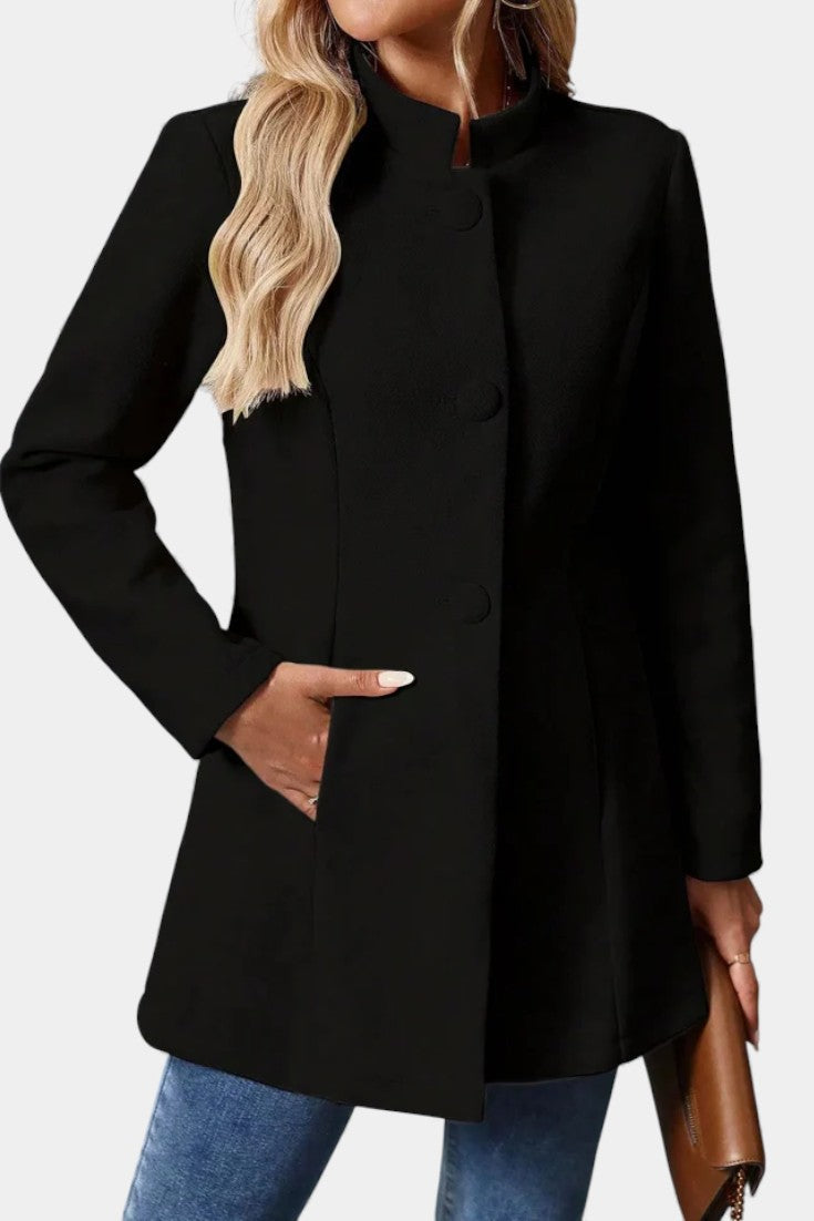 Pierrette - Manteau à col haut coupe ajustée