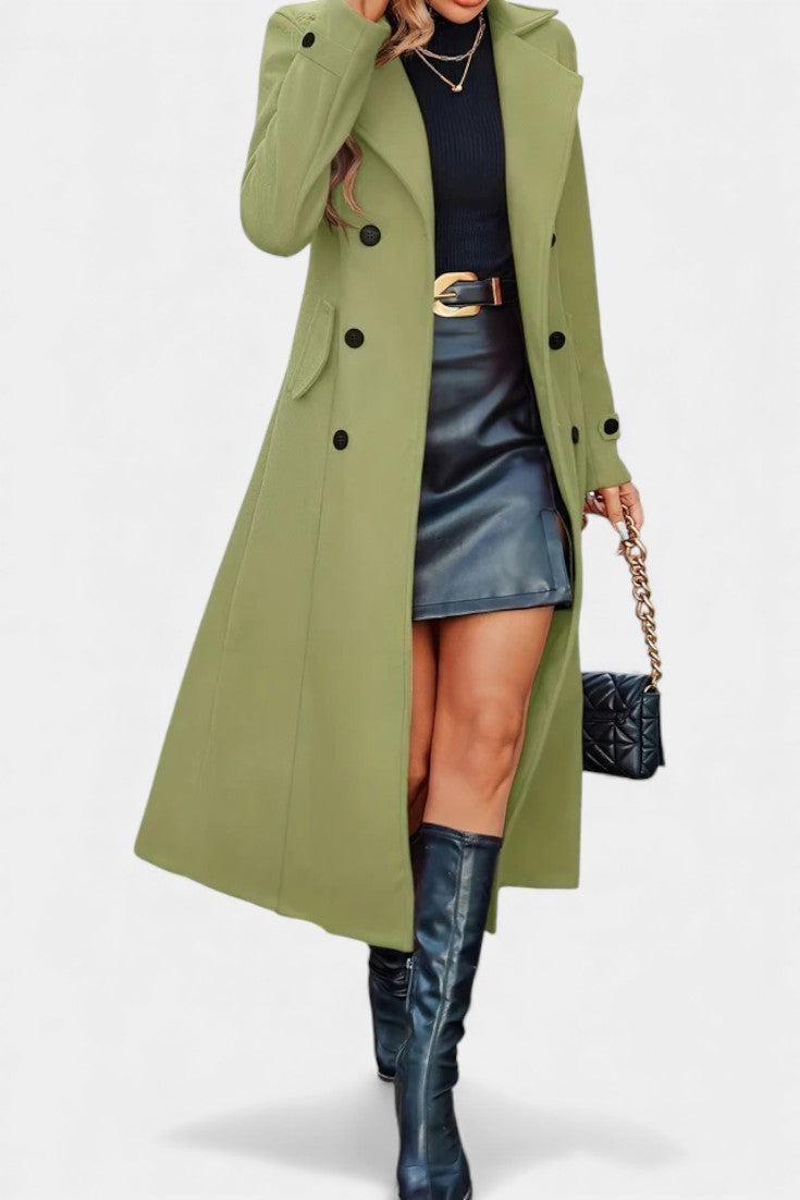 Philippine - Manteau long à double boutonnage et revers
