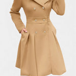 Aurélie - Manteau trapèze à double boutonnage