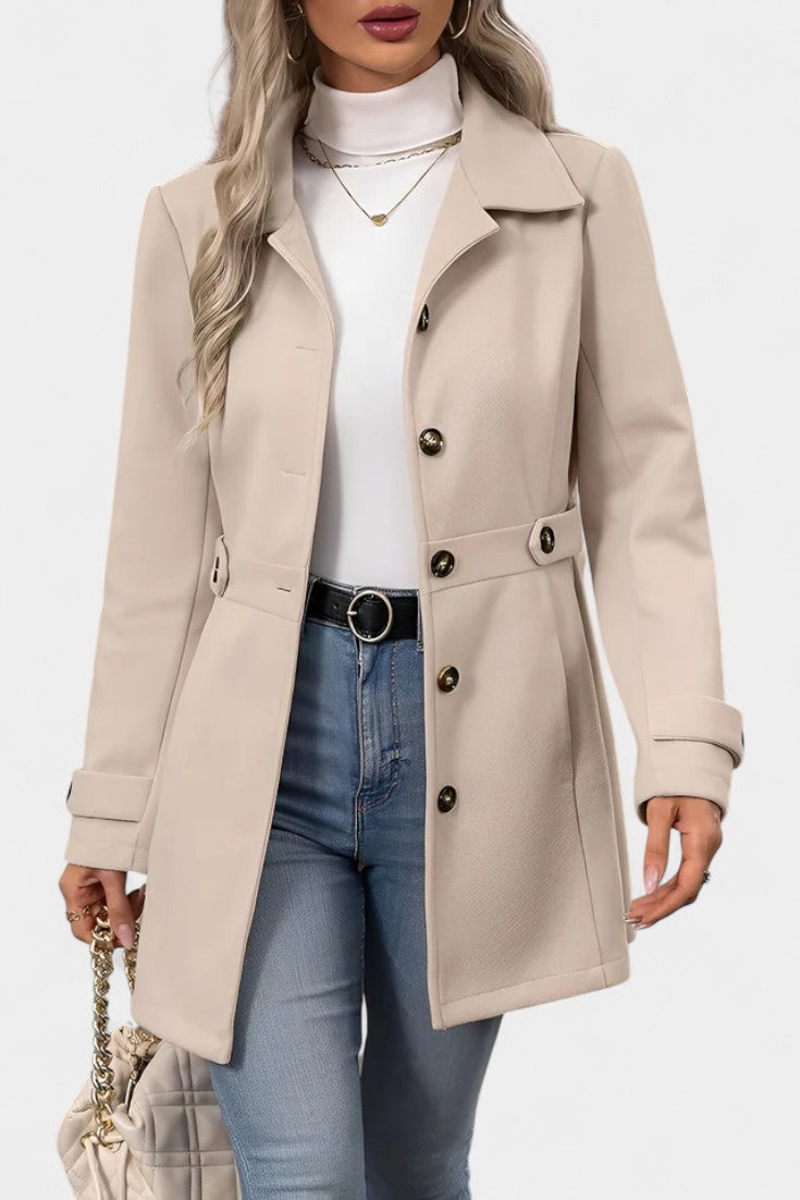 Renée - Manteau à ceinture coupe ajustée
