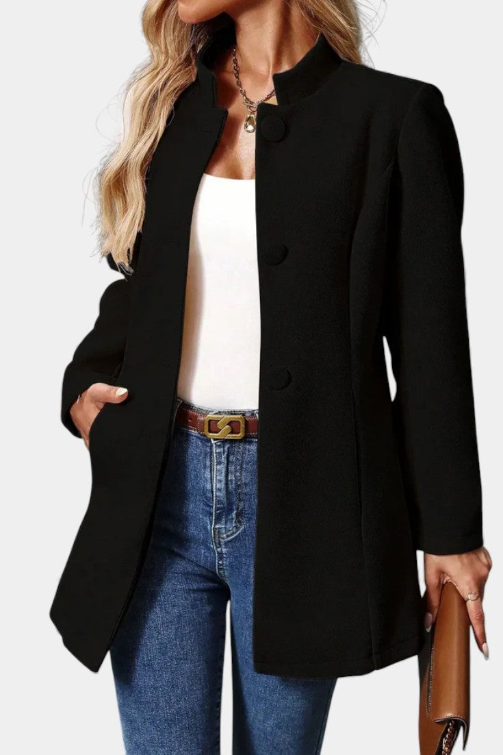 Pierrette - Manteau à col haut coupe ajustée