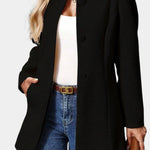 Pierrette - Manteau à col haut coupe ajustée