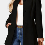 Pierrette - Manteau à col haut coupe ajustée