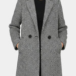 Yasmine - Manteau long texturé coupe ajustée