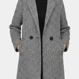 Yasmine - Manteau long texturé coupe ajustée