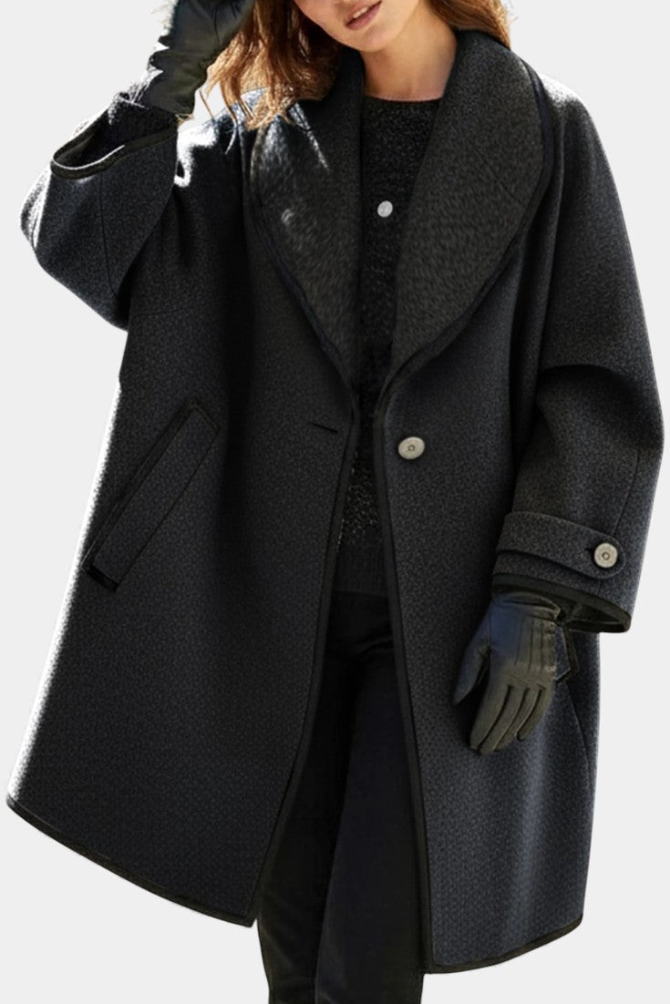 Maud - Manteau à grand col allure affirmée