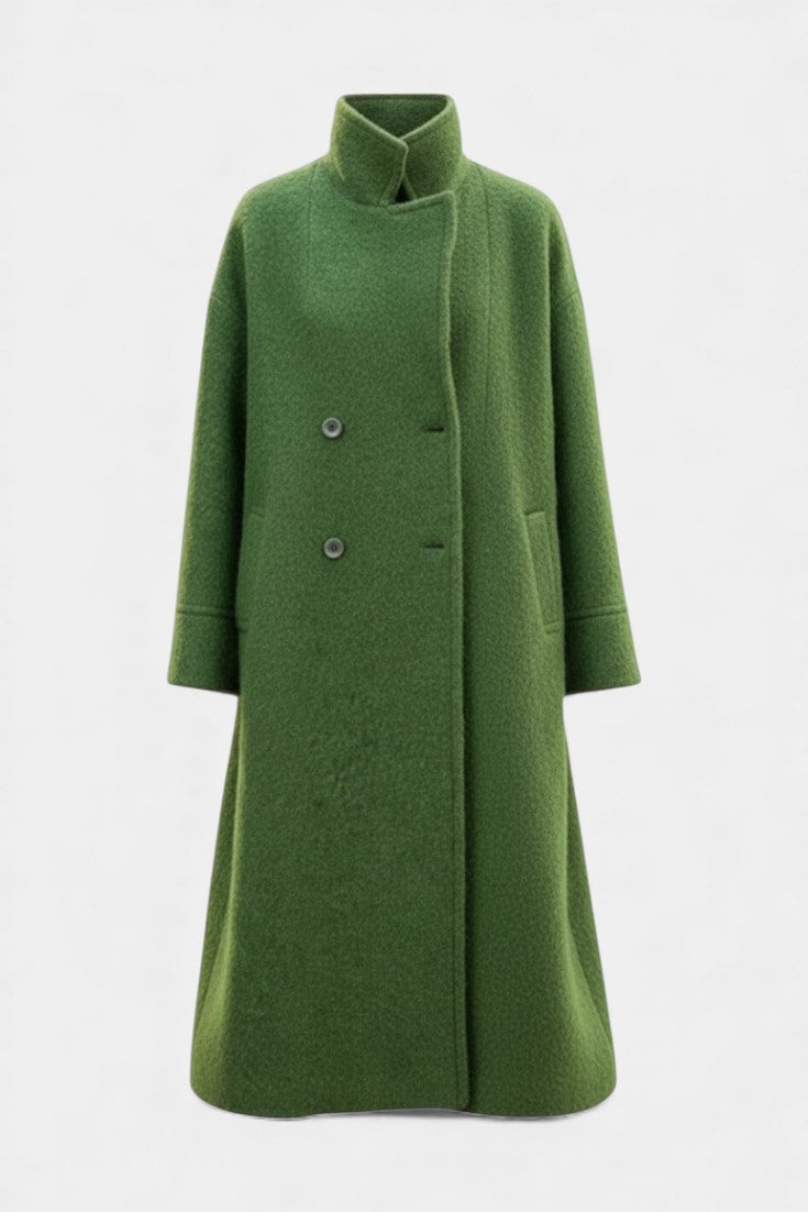 Cornélie - Manteau long oversize à double boutonnage