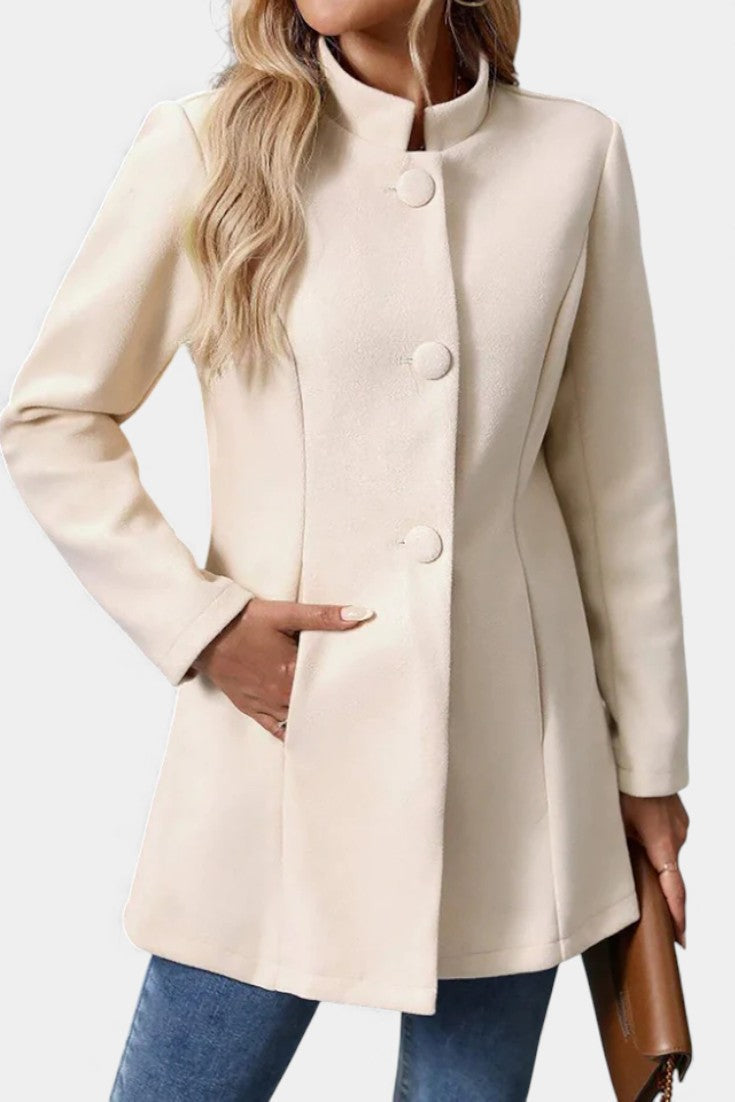 Pierrette - Manteau à col haut coupe ajustée