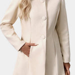 Pierrette - Manteau à col haut coupe ajustée